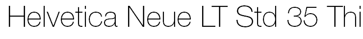 Helvetica Neue LT Std 35 Thin