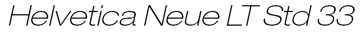 Helvetica Neue LT Std 33 Thin Extended Oblique