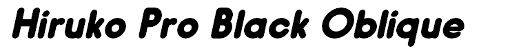 Hiruko Pro Black Oblique