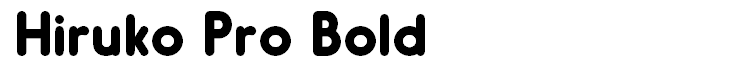 Hiruko Pro Bold