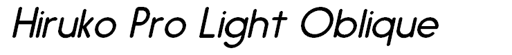 Hiruko Pro Light Oblique