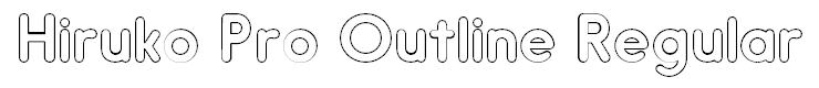 Hiruko Pro Outline Regular Alt