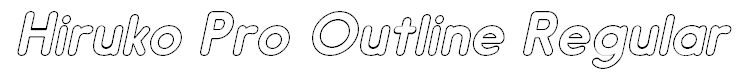 Hiruko Pro Outline Regular Oblique