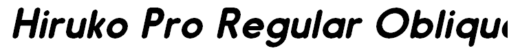 Hiruko Pro Regular Oblique