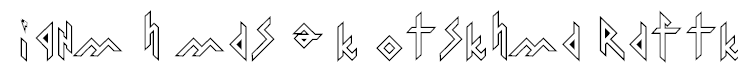 Iron H Metal Outline Regular