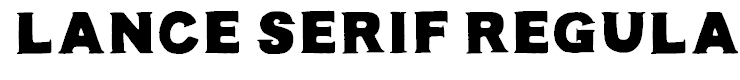 Lance Serif Regular Regular