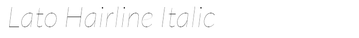Lato Hairline Italic