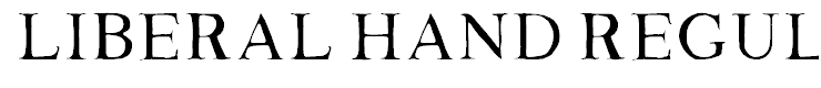 Liberal Hand Regular Regular
