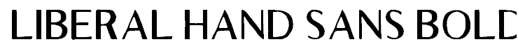 Liberal Hand Sans Bold