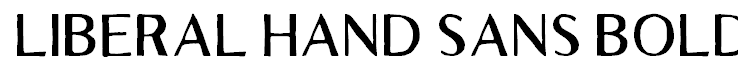Liberal Hand Sans Bold Bold