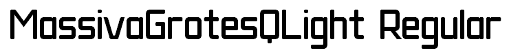 MassivaGrotesQLight Regular