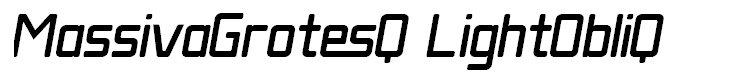 MassivaGrotesQ LightObliQ