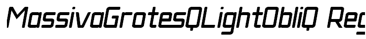 MassivaGrotesQLightObliQ Regular