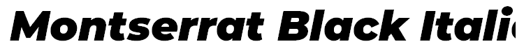 Montserrat Black Italic