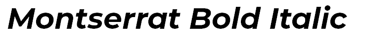 Montserrat Bold Italic
