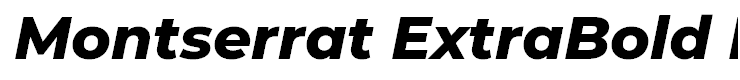 Montserrat ExtraBold Italic