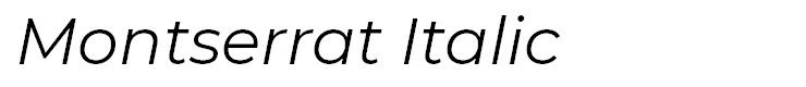 Montserrat Italic