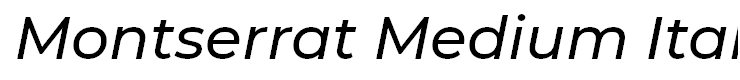Montserrat Medium Italic