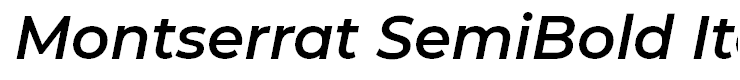 Montserrat SemiBold Italic