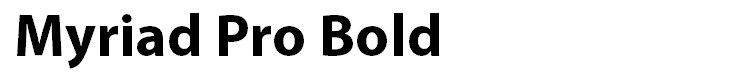Myriad Pro Bold