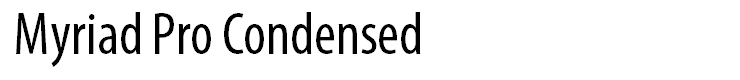 Myriad Pro Condensed