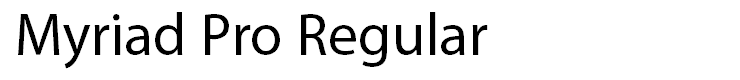 Myriad Pro Regular