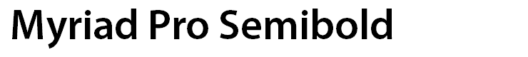 Myriad Pro Semibold