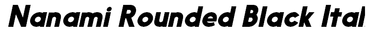 Nanami Rounded Black Italic
