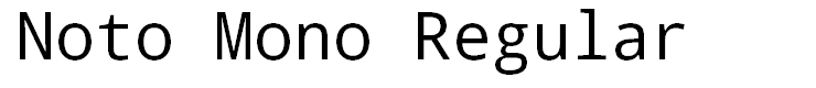 Noto Mono Regular