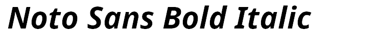 Noto Sans Bold Italic