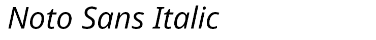 Noto Sans Italic