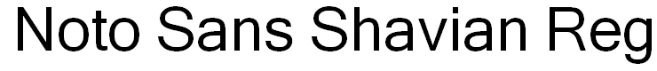 Noto Sans Shavian Regular