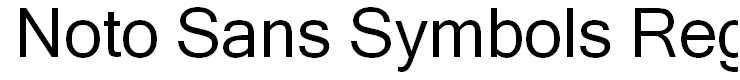 Noto Sans Symbols Regular