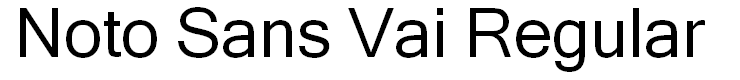 Noto Sans Vai Regular