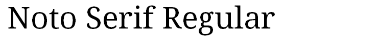 Noto Serif Regular