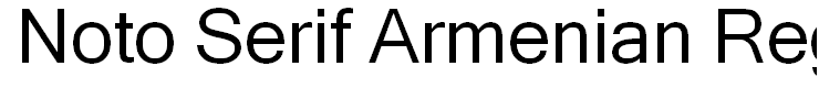 Noto Serif Armenian Regular