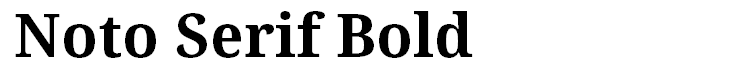Noto Serif Bold