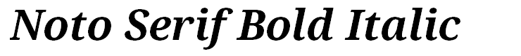 Noto Serif Bold Italic