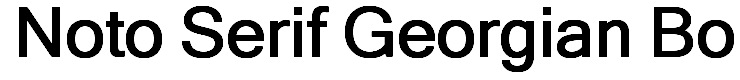 Noto Serif Georgian Bold