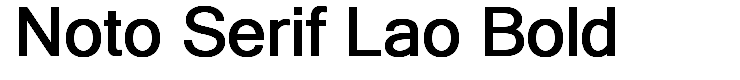 Noto Serif Lao Bold