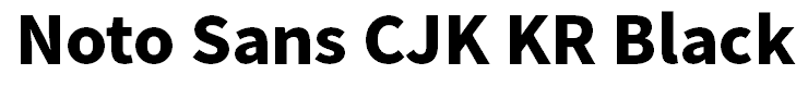 Noto Sans CJK KR Black