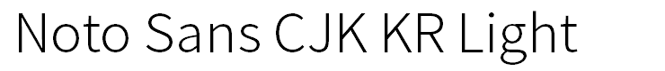 Noto Sans CJK KR Light