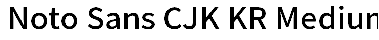 Noto Sans CJK KR Medium
