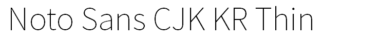 Noto Sans CJK KR Thin