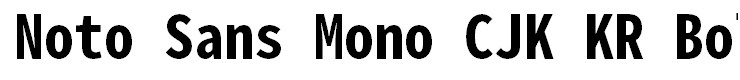 Noto Sans Mono CJK KR Bold