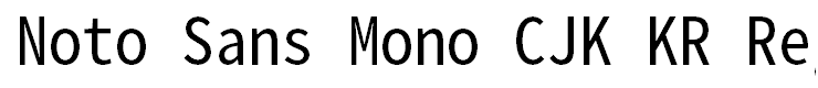 Noto Sans Mono CJK KR Regular Regular