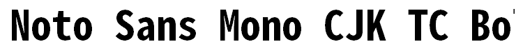 Noto Sans Mono CJK TC Bold