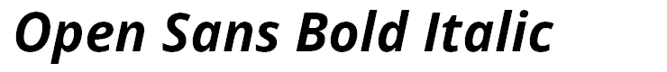 Open Sans Bold Italic