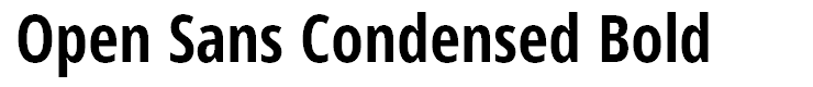 Open Sans Condensed Bold