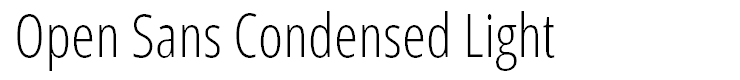 Open Sans Condensed Light